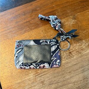 Vera Bradley Floral Key & Card Holder - Black and Pink